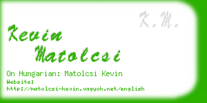 kevin matolcsi business card